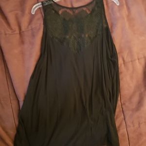 Black lace tank
